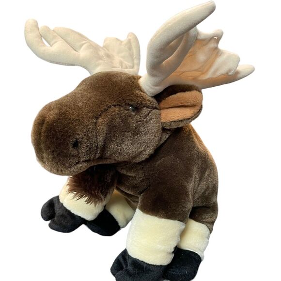 Wild Republic Plush Moose Elk Stuffed Animal Nursery Decor Shower Forest 12” - Picture 7 of 9